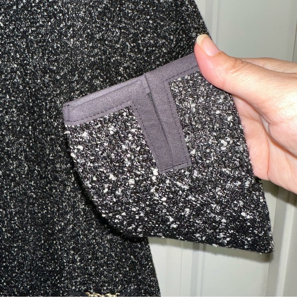 Talbots knit tweed black shift career dress women 4 - Picture 5 of 13